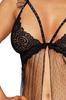Czarny babydoll i pasujące stringi Dg13694 Blk