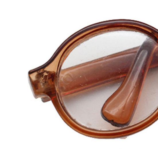 Dekoracyjne okulary dla lalek Śliczne przezroczyste okulary z tworzywa PETG dla lalek Akcesoria do modnej odzieży dla figurek BJD/Anime