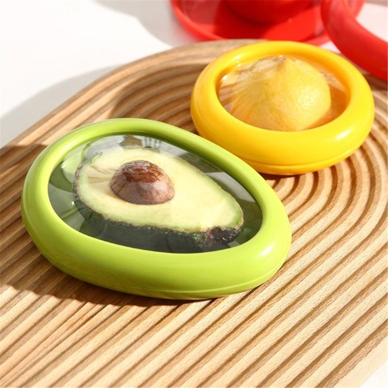 4Pcs Fruit and Vegetable Storage Container Re-usable Food Storage Container Savers for Onions, Lemons, and Tomato