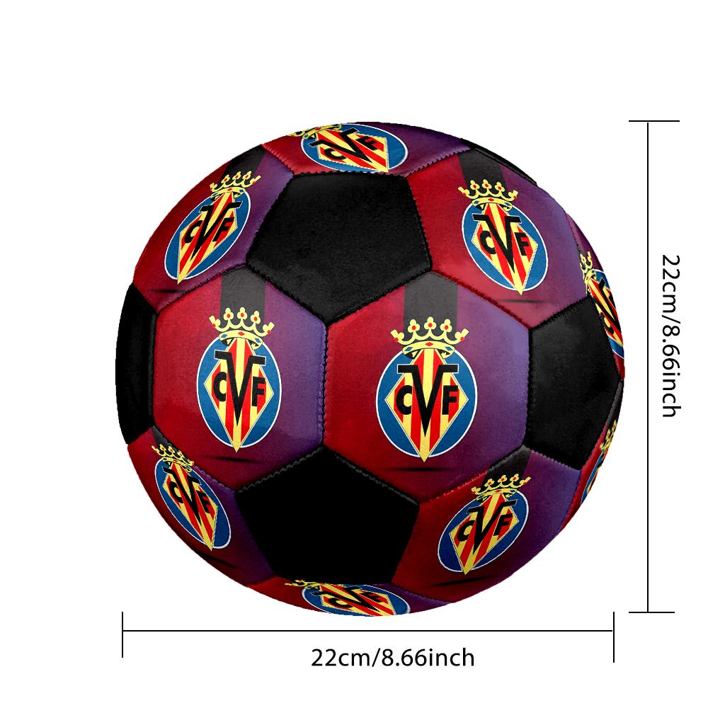 SIZE 5 Villarreal Soccer Ball Colorful All Ages Machine Stitched PVC Competition Ready Durable High-Bounce