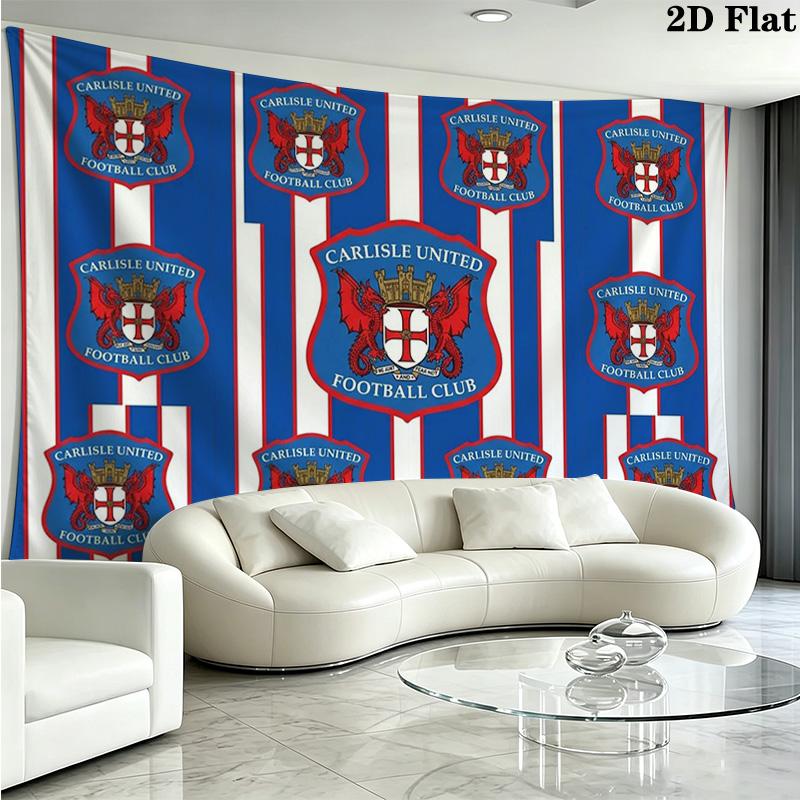 Carlisle United Wall Tapestry Aesthetic Wall Hanging Printed Fabric Blanket Decorative Tapestries for Bedroom Living Room Home Decor