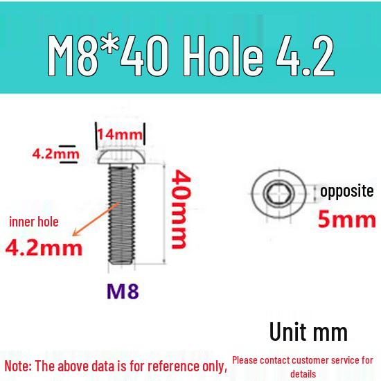 Stainless Steel 304 Pan Head Hollow Hex Screw (M4-M12)