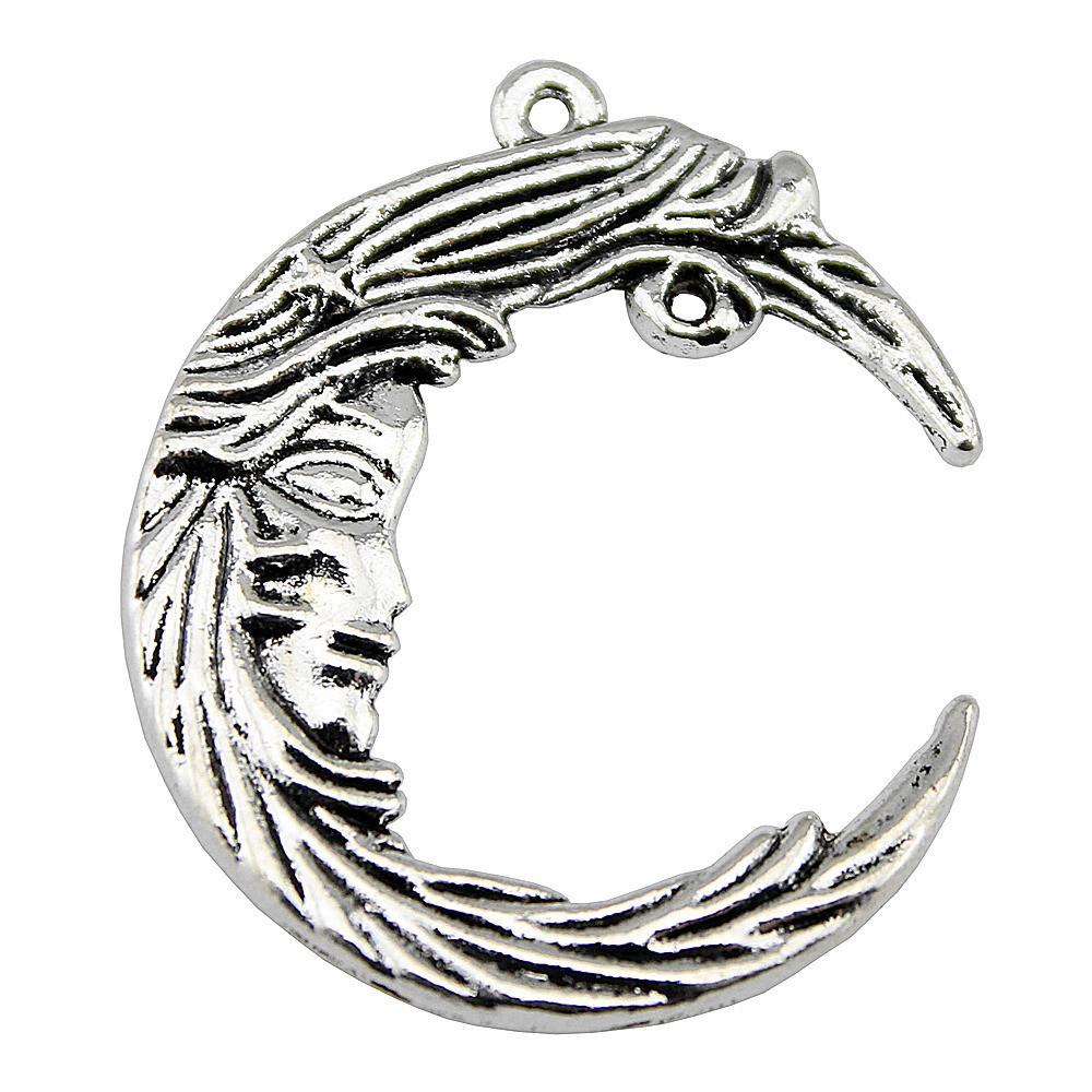 Irregular Oval Frame Connectors Moon Hammered Texture Links For Earring Making