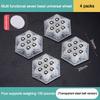 4Pcs Durable Self Adhesive Universal Wheel Mute 7Beads Mini Pulley Base Self Adhesive Pulley