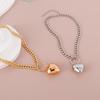 Fashionable Simple Collarbone Necklace: Small Fresh Peach Heart Design for Women (NK28040)