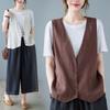 Shop   Women Y Button Summer Linen laYered Vest Won Wvs Wbfae5a