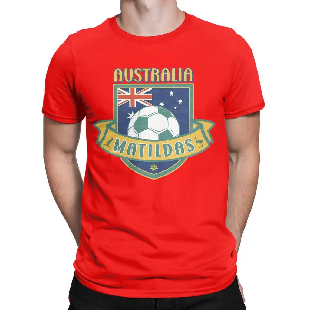 Men's Australian Womens Soccer Crest Matildas T Shirt Cotton Clothing Funny Short Sleeve Crewneck Tee Shirt Gift T-Shirts