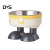 Elevated Cat Bowls Stainless Steel Pet Dish with Non-Slip Base Removable Pet Bowls for Food Water Wide Shallow Cat Dish