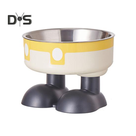 Elevated Cat Bowls Stainless Steel Pet Dish with Non-Slip Base Removable Pet Bowls for Food Water Wide Shallow Cat Dish