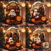 NEW 2026 HUA HUA Cute Reading Ghost Halloween Ghost Ornaments 2D Flat Acrylic Pendant Halloween Hanging Home Decor HUA HUA