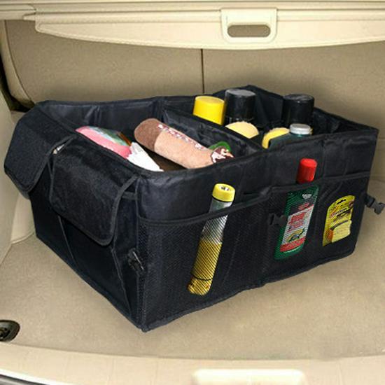 

Foldable Multifunctional Car Trunk Storage Organizer Box чёрный