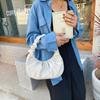 Launch Pleated Shoulder Bags for Women Leather Pu Handbag Cloud Shoulder Small Bag