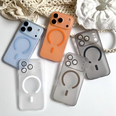 Ultracienkie Matowe Etui Magnetyczne dla iPhone 17/16/15/14 - Precyzyjne Dopasowanie, Pełne Pokrycie