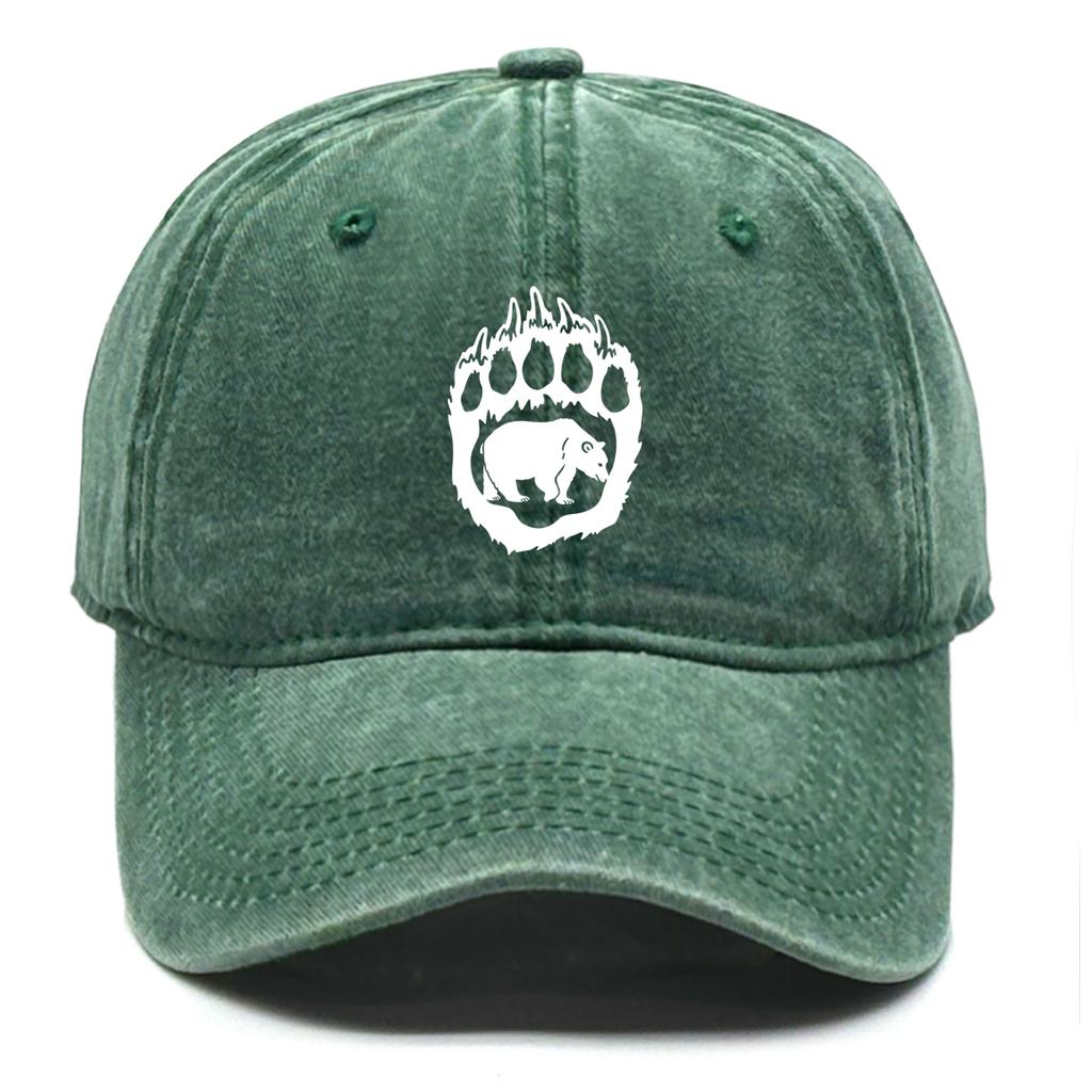 White Bear Paws Print Adjustable Baseball Hat Take Care Of Bears Cotton Caps For Woman Vintage-Inspired Simple Snapback Sun Hat