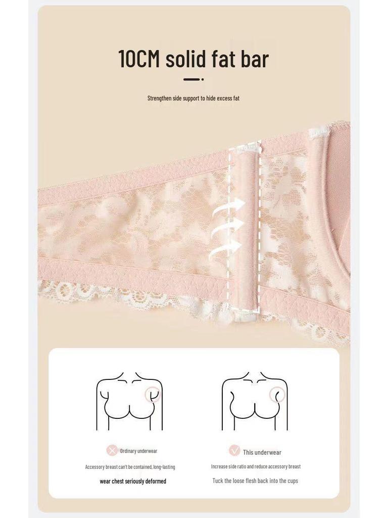 Französische Spitze Bügel Halbschalen BH für Damen - Weich, Stützend, Verstellbar, Sexy