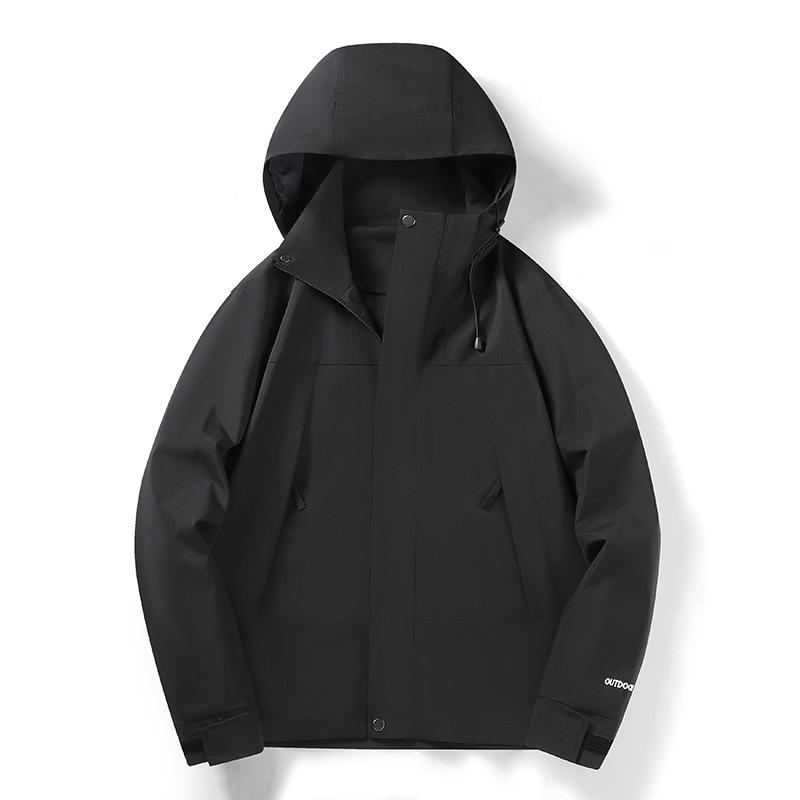 

Мужская и женская уличная ветровка со съемным капюшоном - Весенне-осенний стиль 3XL