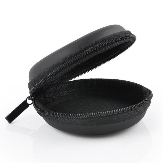 Mini Portable Round Earphone Cable USB Data Cord Storage Bag Zipper Pouch Case