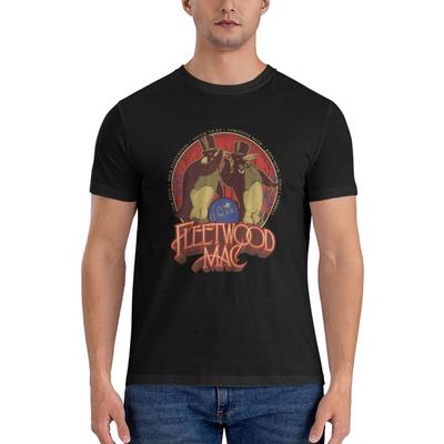 LQSSA Herren Kurzarm T-Shirt Fleetwood Mac Baumwolle Rundhals Sport T-Shirt Herren Trainingsunterhemd(1)