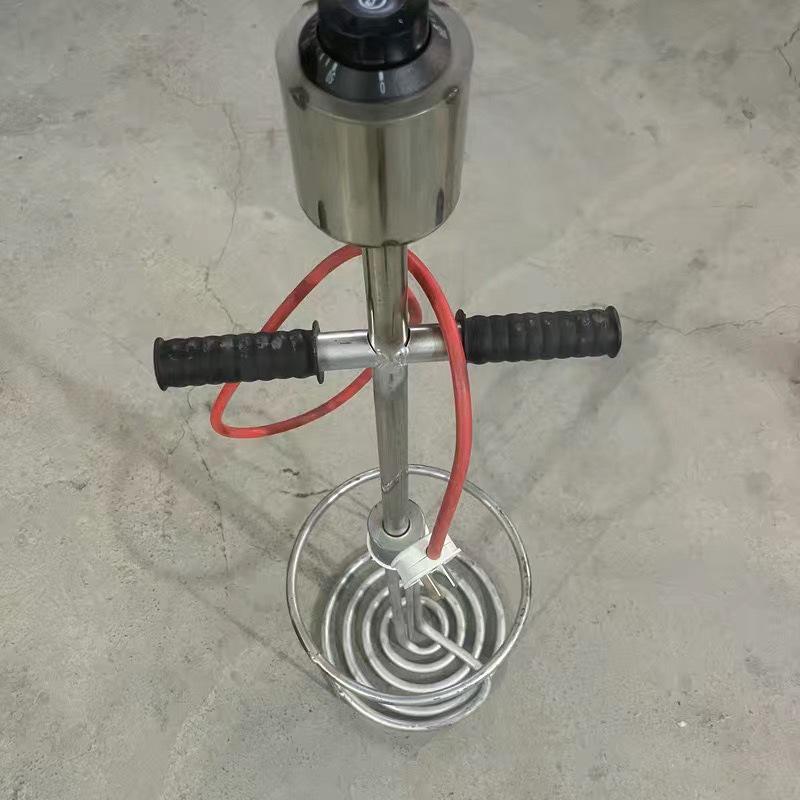 Heat-Resistant Asphalt Heater Rod with Thick Rubber Coating, Heightening Feature & Stainless Steel Red Handle
