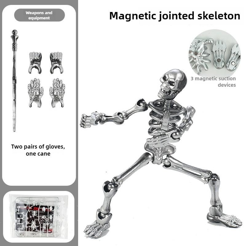 Medieval Skeleton Doll Robot Action Figure With Movable Joints, Creative Poseable Mannequin Desktop Decor For Stress Relief Toy