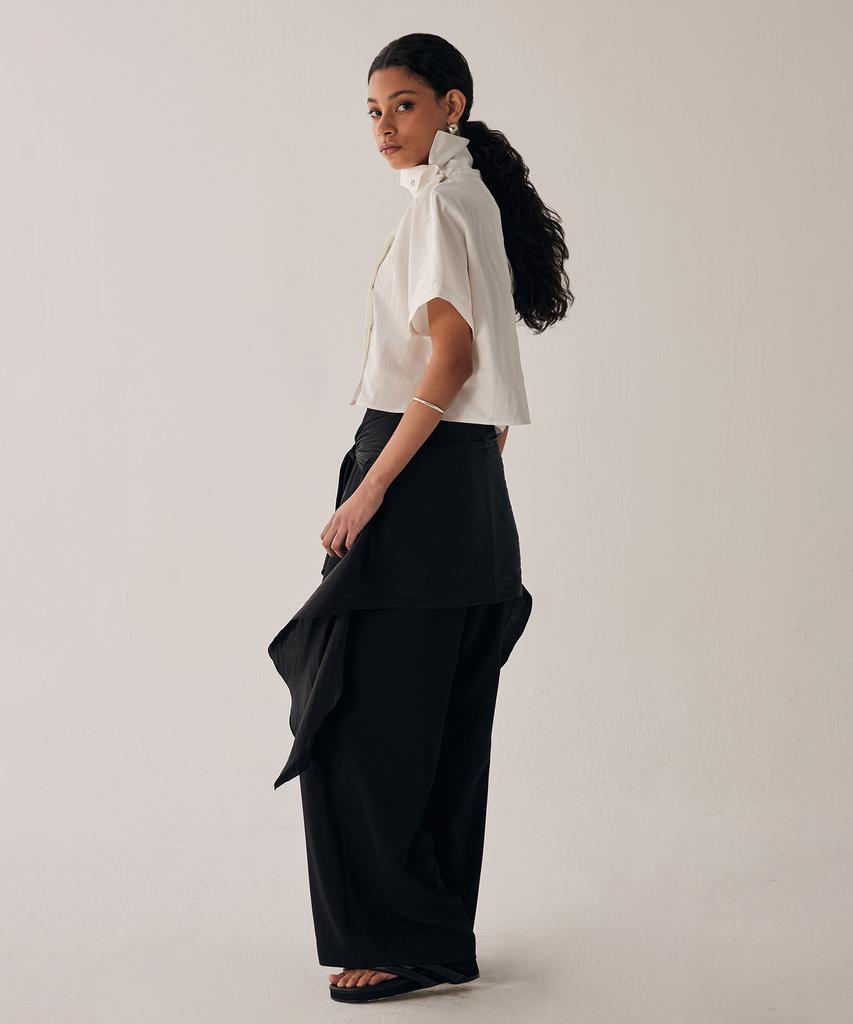 Teulimingbeodeu Scarf Wrapped Pants [Black]