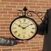 Orologio Bicolore Stile Victoria London Railway Decorazione Murale Industriale Rustica Regalo