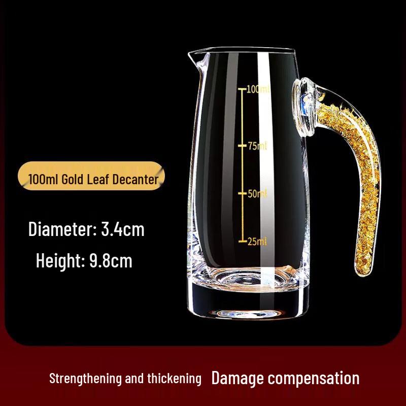 Покалывающий золотой фольгированный хрустальный набор для байцзю