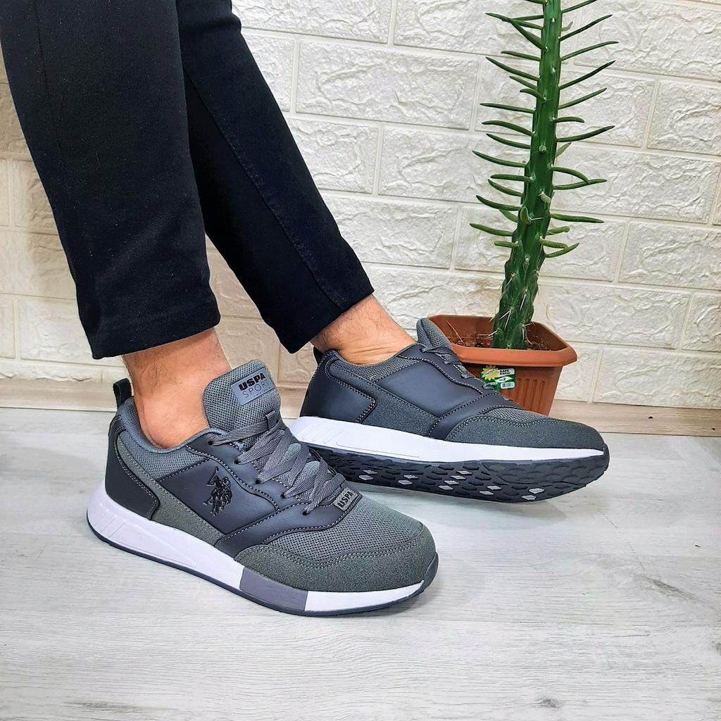 U.S.Polo Janko Gray Faylon Light Sole Men's Sports Shoes