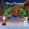 10.17FT Yard Party Decoration Inflatable Arch Santa Claus Snowman Toy LED Lit Xmas Home Supplies Ornament Christmas Holiday Gift