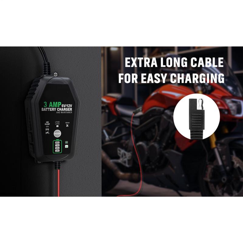 Car Battery Maintainer Car And Motorcycle 3A Battery Charger Automotive Battery Charger Maintainer For Driving Safety For