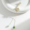 Zinc Zinc Alloy Women Hanfu Ornament Long Tassel Retro Lotus Brooch Chinese Style Brooch  Gift