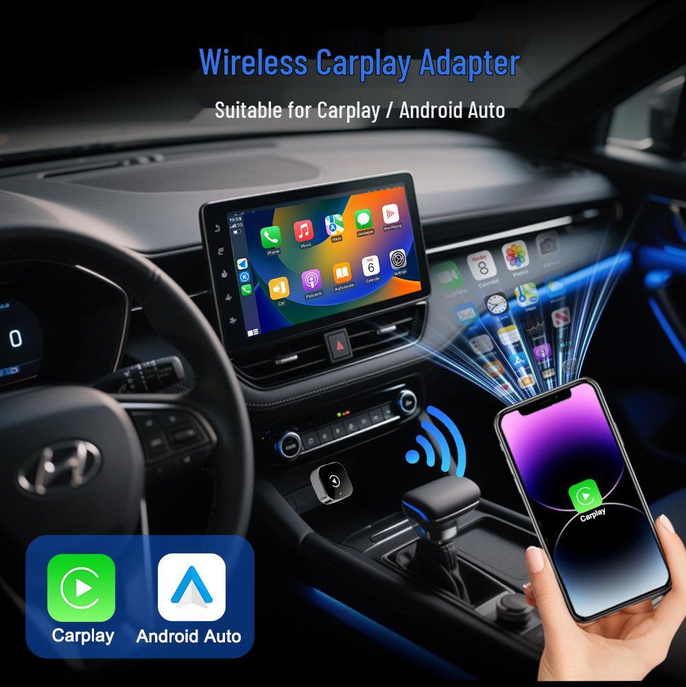 New 2-in-1 Wireless Android Auto & CarPlay Adapter Box