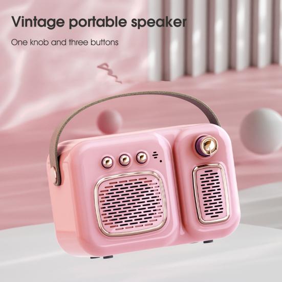 

Динамик с длительным сроком службы батареи, форма радио, ретро-звук HIFI, Bluetooth-совместимый динамик, аудиоаксессуары