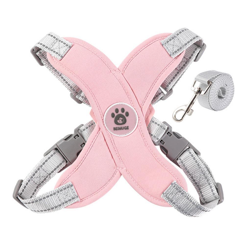 Dog Leash Vest Type Reflective Pet Chest Strap Small and Medium-sized Dog Walking Leash Anti-break Free Dog Leash