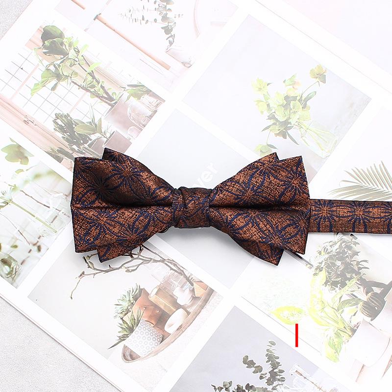Men'S Wedding Dress Bow Tie Wedding Dress Shooting Chinese Personality Burgundy Bow Tie Double Bow Tie