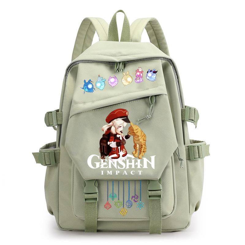 Mochila Escolar Estudante Viagem Caderno Presente para Crianças Bolsa Genshin Impact