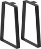 Signstek Table Legs Iron Legs DIY Desk Legs Iron Table Legs Set of 2 Height 40cm Desk Furniture Legs Trapezoid Desk Legs Parts Anti-Slip Black