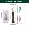 Punching Needle Embroidery Set with 4 Punching Needle Head 2 Threader Wood Handle Embroidery Pen for Embroidery Craft