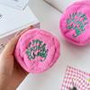 Cute Plush Cosmetic Bag Portable Letter Embroidered Coin Purse Hanging Bag Perfect Lipstick Envelope ID Bag For Traveling