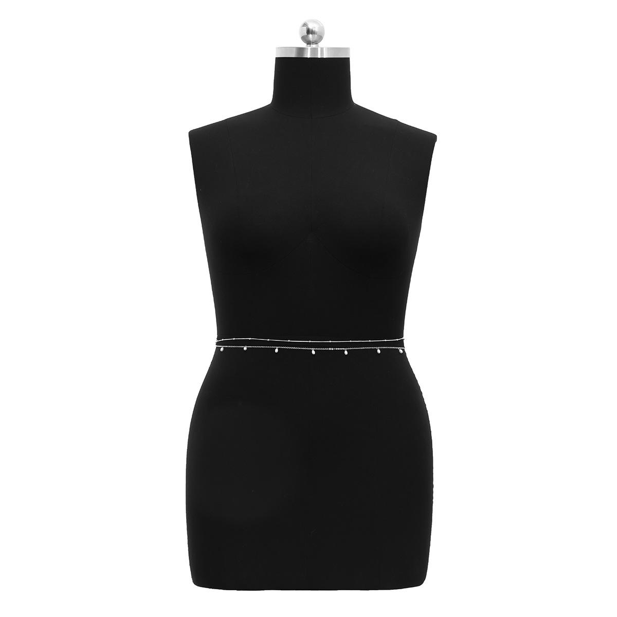 

Аксессуары, холодный темперамент, цепочка из круглых бусин, цепочка для тела, простая двухрядная цепочка на талию с бахромой из искусственного жемчуга