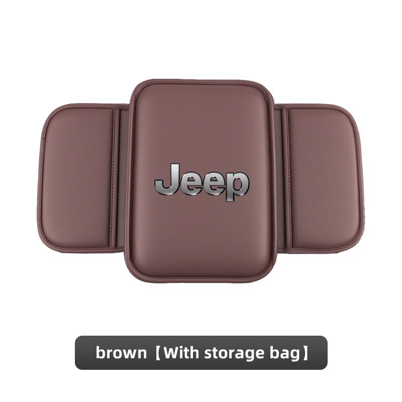 Car Armrest Mat Center Console Leather Protection Cushion For Jeep Renegade Compass Grand Cherokee Wrangler Jk Gladiator Patriot