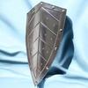 71.12 Cm Medieval Leaf Pattern Steel Shield for LARP Cosplay Handmade Crusader Defense Gear Functional Shield Gift