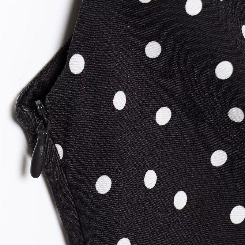 Kaslead New Arrival Women's Clothing Fashion Style Polka Dot Diagonal Shoulder Ruched Bud Dress 750014