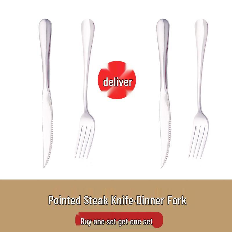 Stainless Steel Western Dinnerware Set