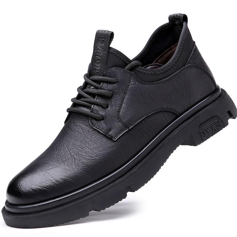 Man Elevator Shoes Men Sneakers Height Increase Shoes Running Insole 6Cm Business British Leather