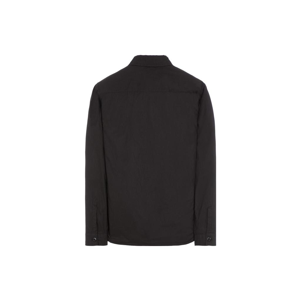 STONE ISLAND Light Canvas Overshirt Black Men Tops 781512205-V0029