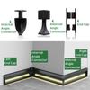 0.5m/1m Hidden Corner LED Skirting Line Aluminum Profile Recessed Backlight Baseboard Connector Wall Trim Floor Bar Strip Light