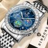 BINBOND Luxury Scratch-Resistant Quartz Wristwatches For Men Luminous Waterproof Auto Date Men's Watch Sports Casual