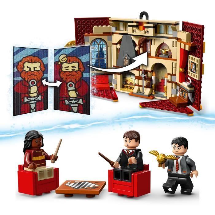 LEGO® Harry Potter 76409 Le Blason de la Maison Gryffondor, Jouet avec 3 Minifigurines, Château de Poudlard