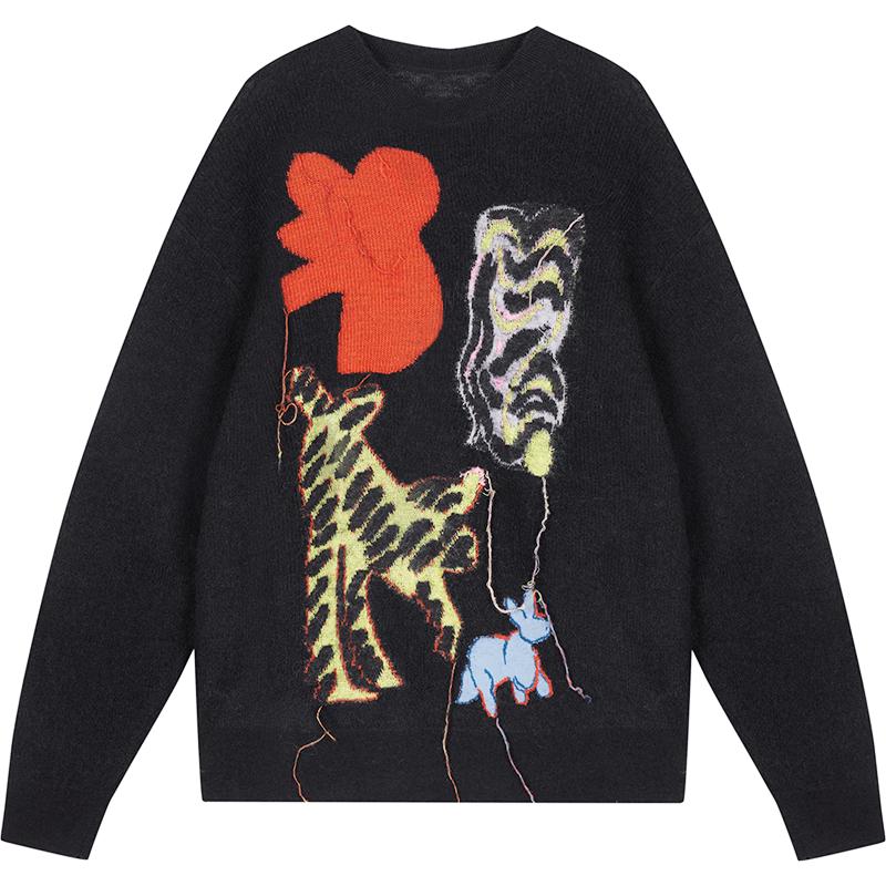 Женский зимний вязаный свитер из смесового мохера JNBY XS